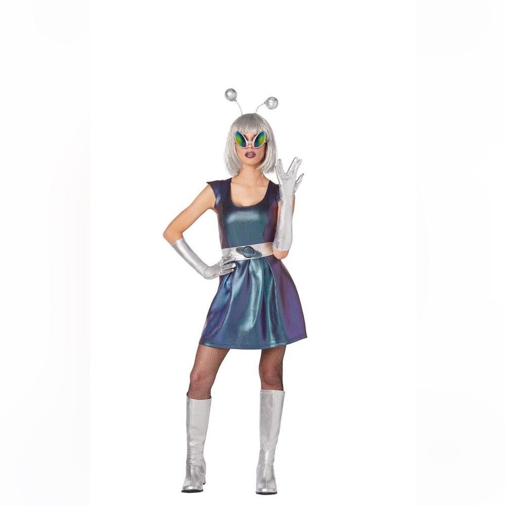New-Spirit of Halloween Alien Galactic Girl Halloween Costume/Adult Medium
